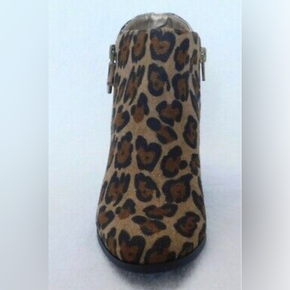 Cheetah print booties